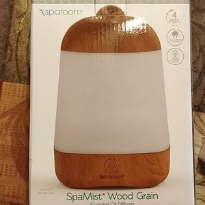 SpaMist Wood Grain Essential Oil Diffuser w/oils